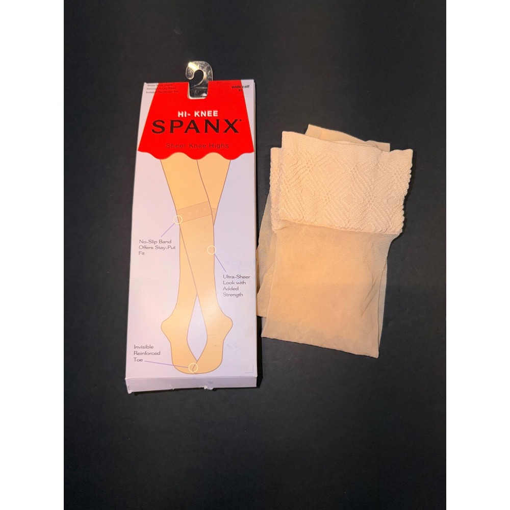 Spanx Hi-Knee Sheer Knee Highs Nude S1 Wide Calf SPX-14B/1217-TEN